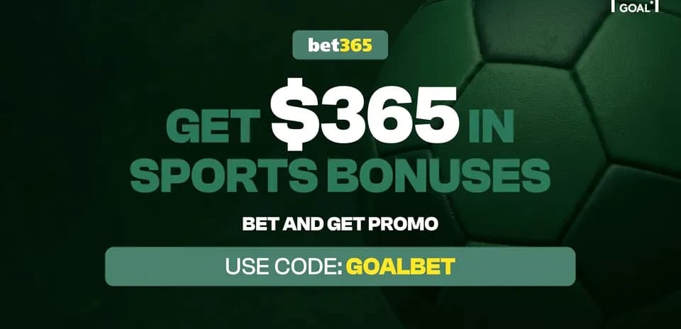 $365 sports bonuses promotion with soccer ball background