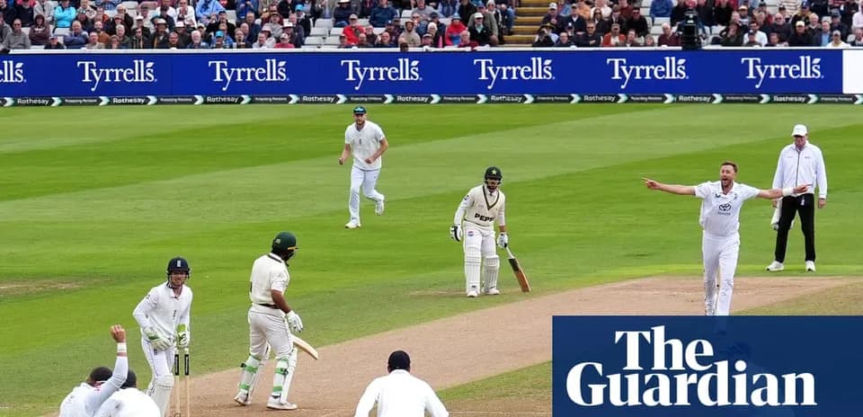 Bowler appealing for a wicket during cricket match