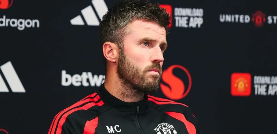 Manchester United coach speaking at press conference