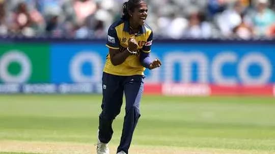 Bowler celebrating after taking a wicket in match