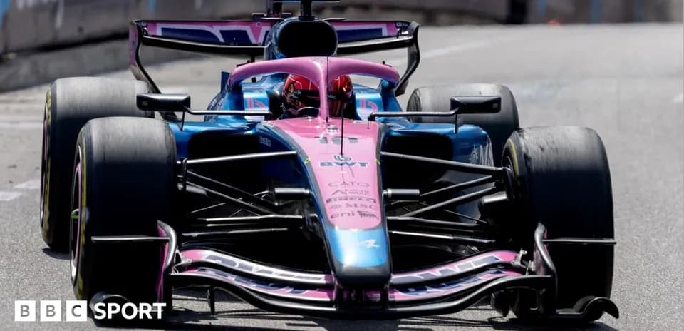 Racing car on track during Formula 1 event