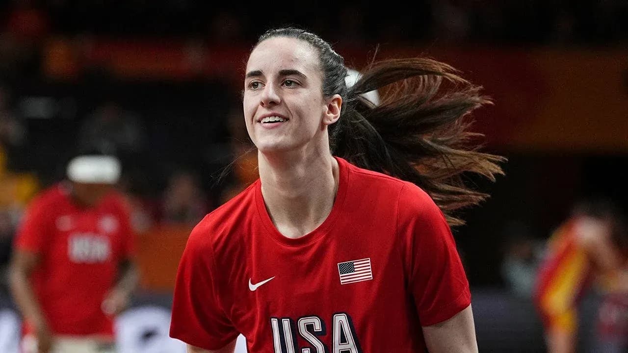 Player warming up in USA basketball uniform