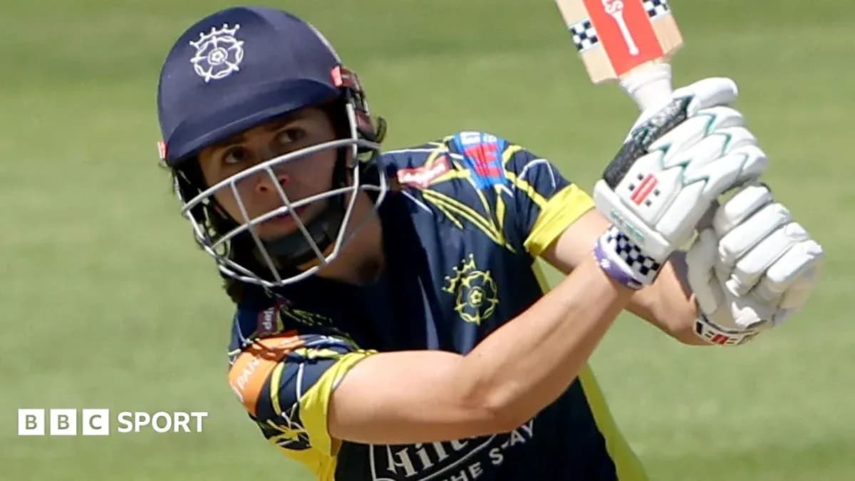 Cricketer preparing to hit the ball with bat