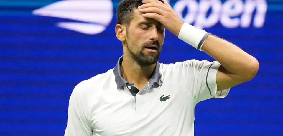 Tennis player during match at US Open