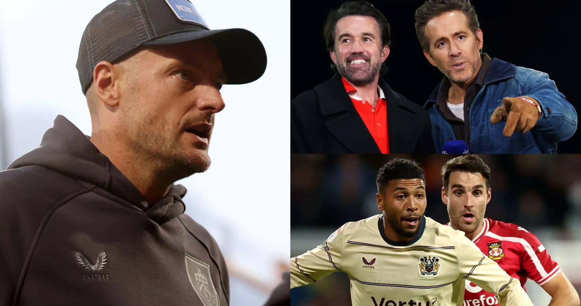 Manager, actors, and players in various football scenes