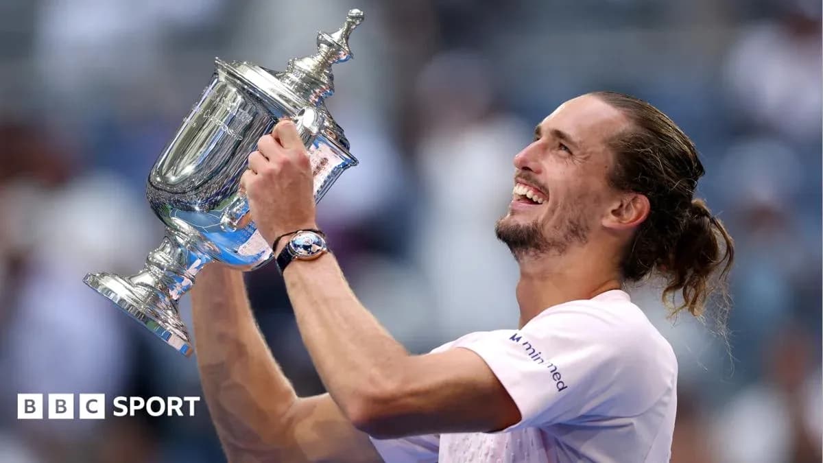 Player celebrating with trophy after tournament victory