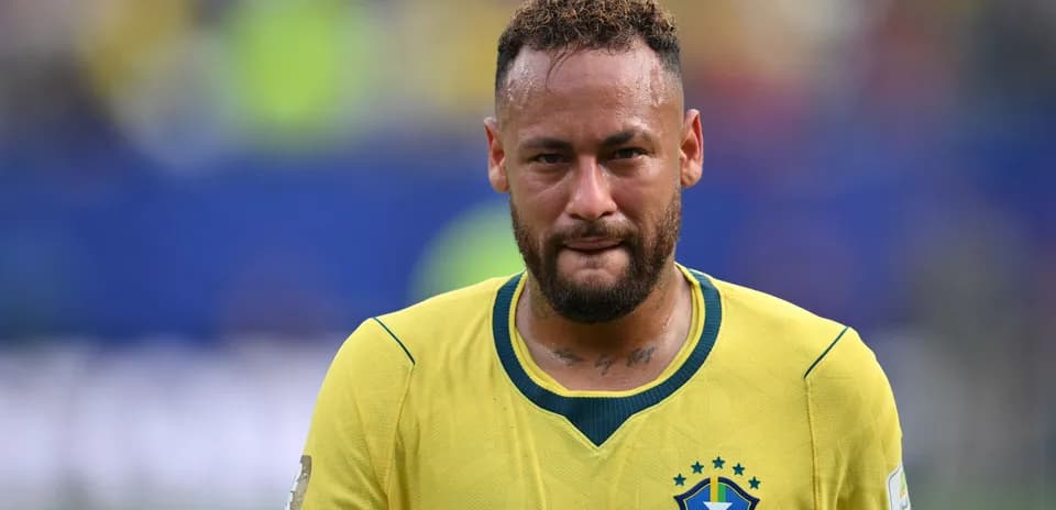 Neymar in Brazil jersey during a match