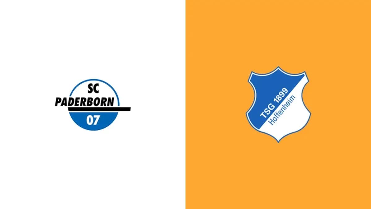 Logos of SC Paderborn and TSG Hoffenheim