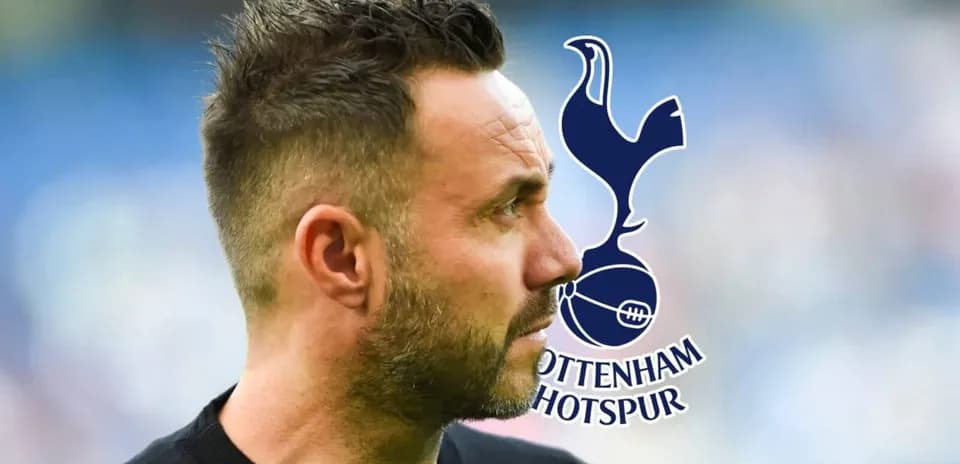 Man in profile with Tottenham Hotspur logo background