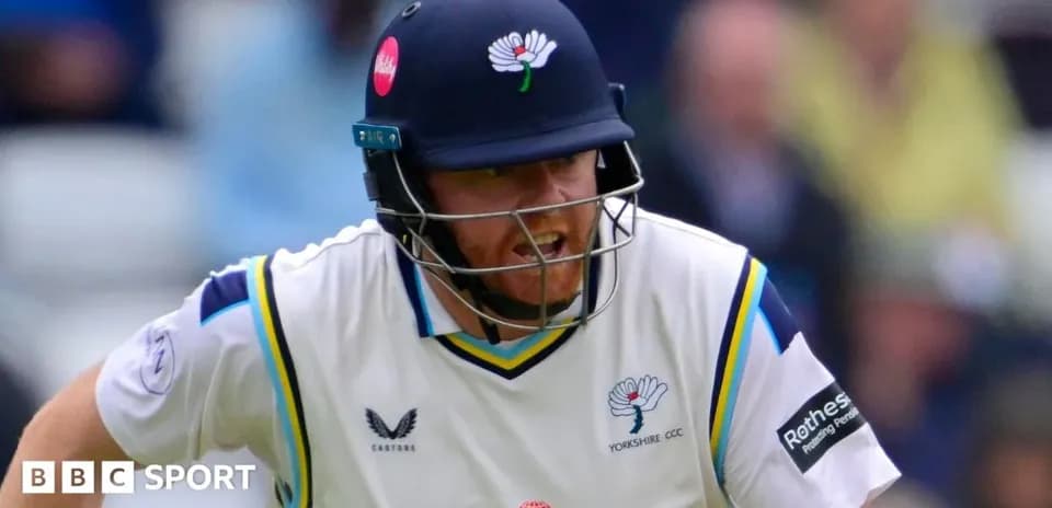 Batsman from Yorkshire CCC preparing to bat