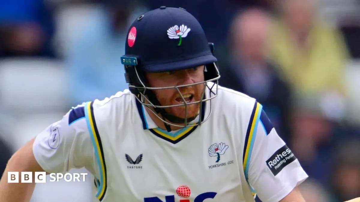 Batsman from Yorkshire CCC preparing to bat