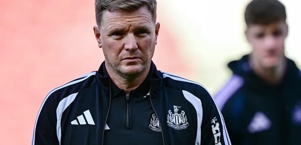 Newcastle United manager on pitch before match
