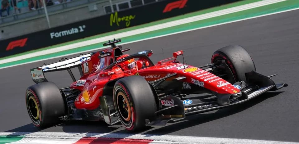Ferrari Formula 1 car racing on track during event