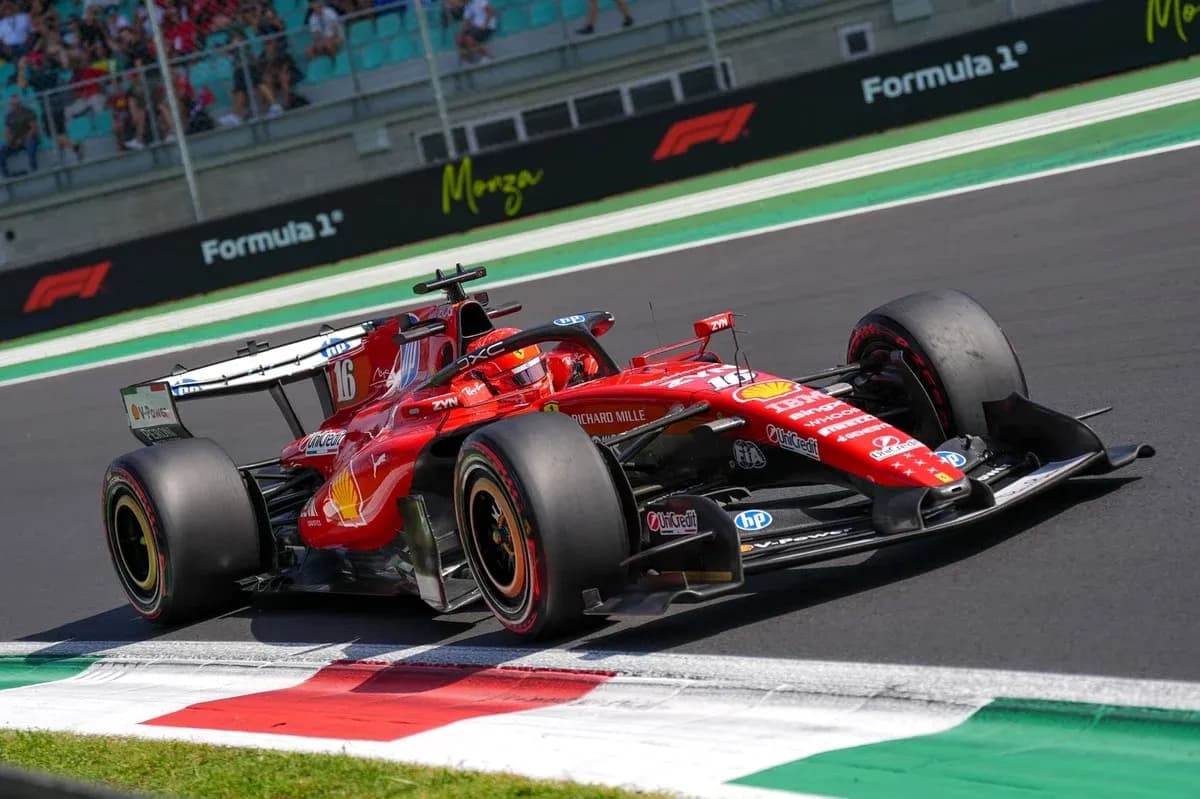 Ferrari Formula 1 car racing on track during event