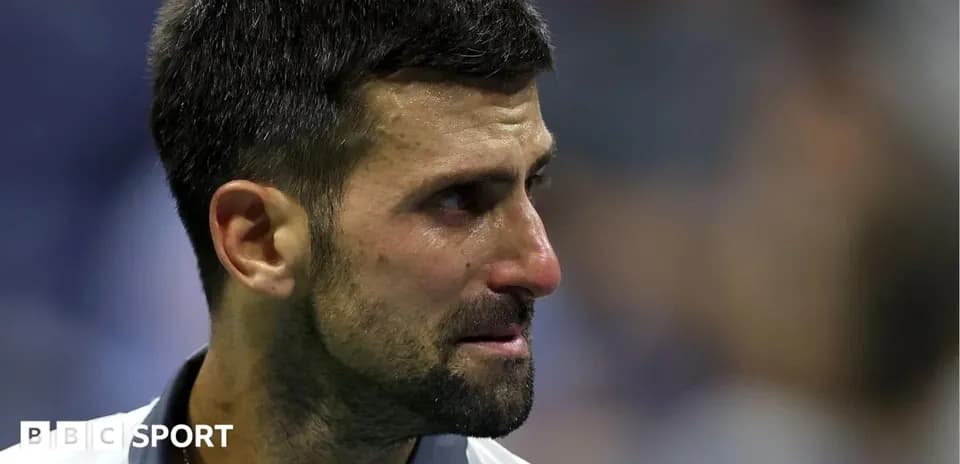 Tennis player with emotional expression during match