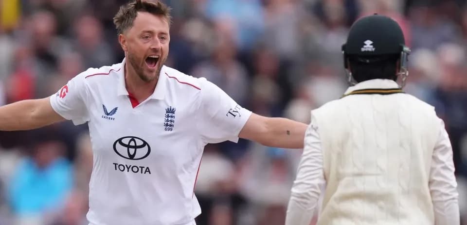Bowler celebrating a wicket during cricket match