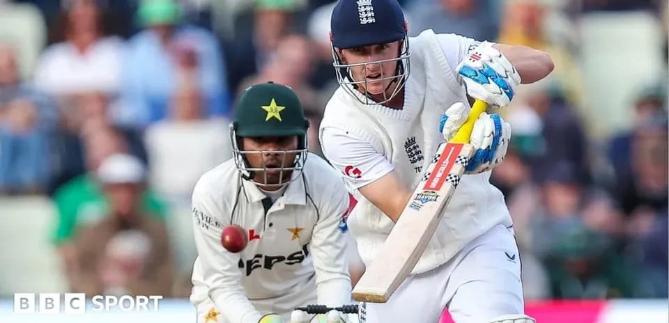 Batsman playing a shot with bowler in foreground