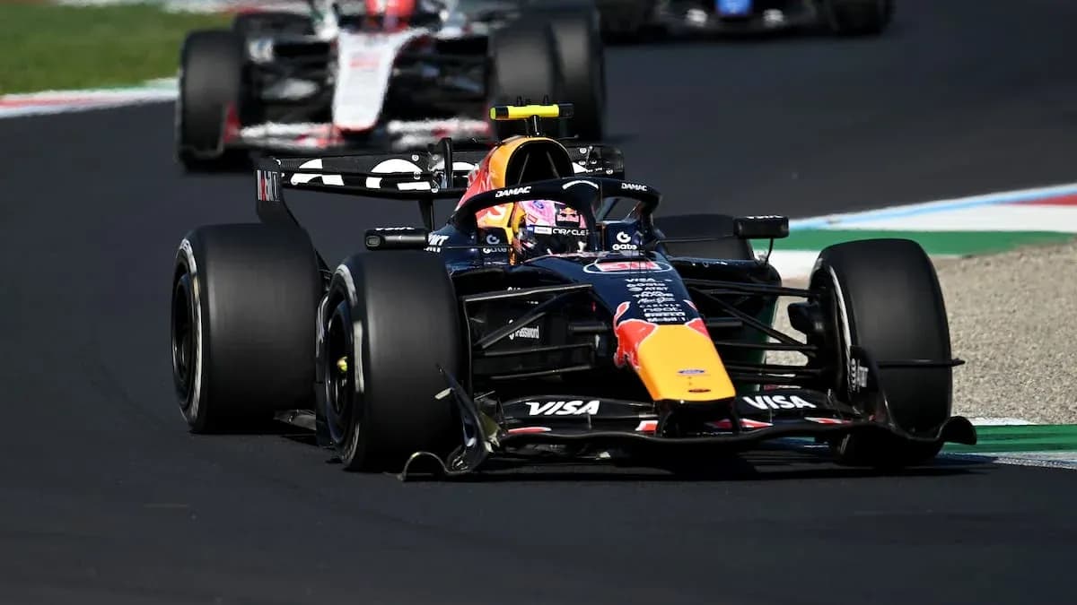 Formula 1 car racing on track during event