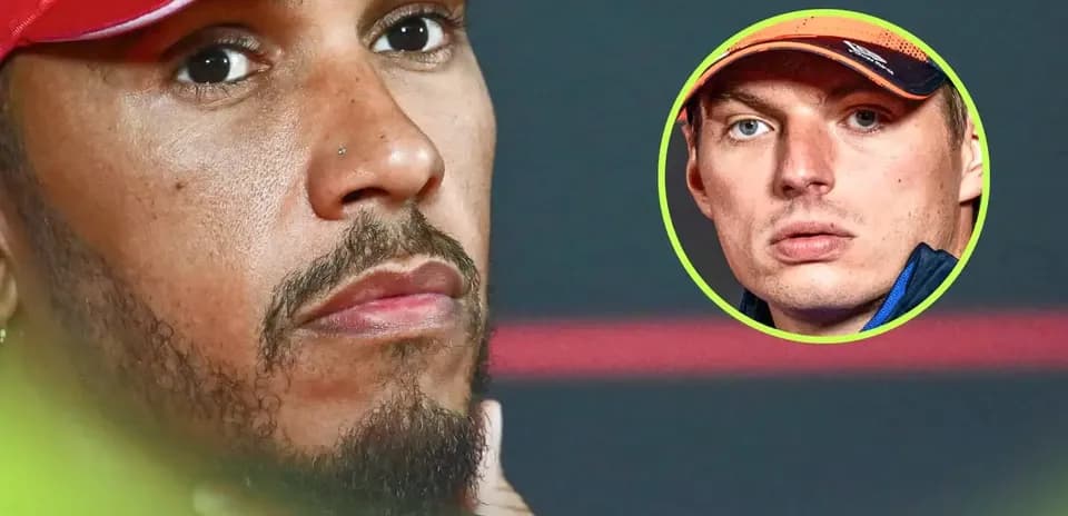 Close-up of two Formula 1 drivers during interview