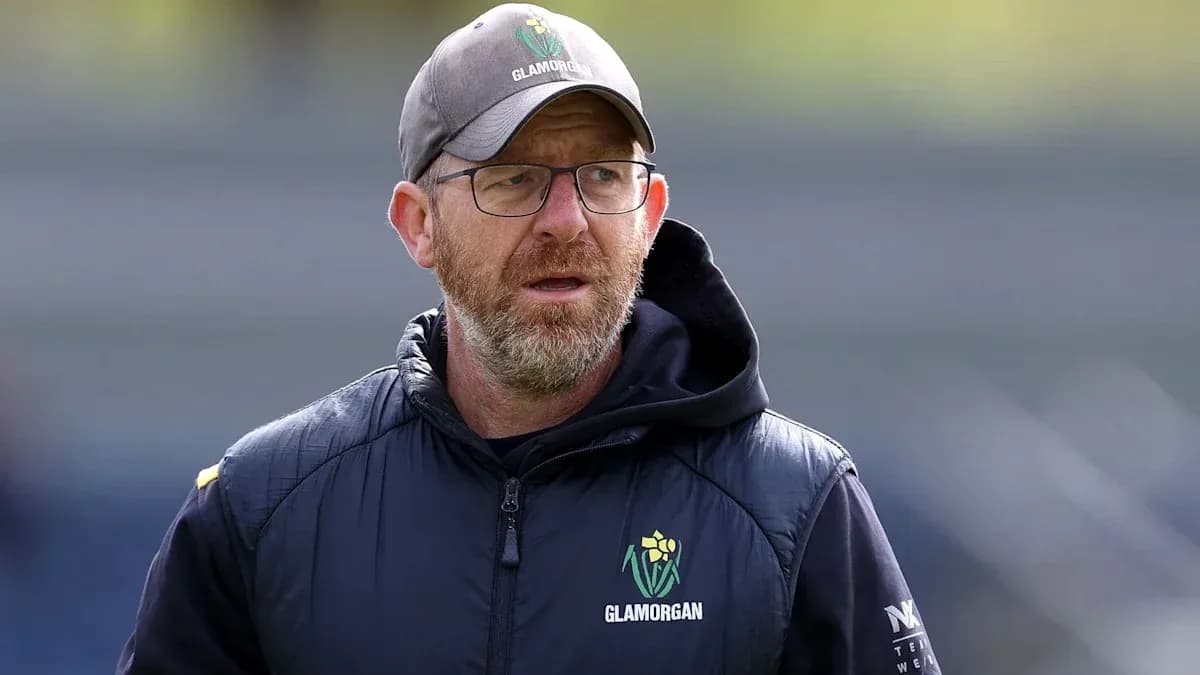 Glamorgan coach during training session outdoors