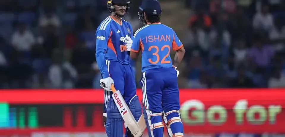 Two Indian cricketers discussing on the field