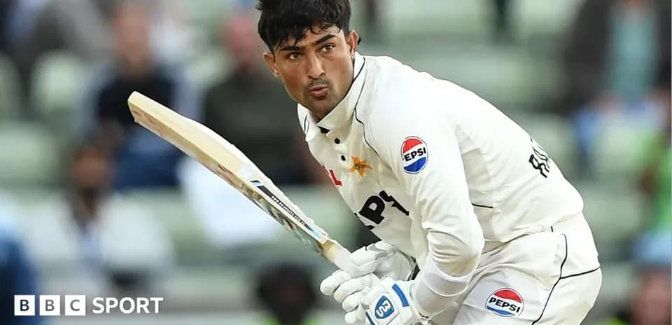 Batsman preparing to hit the ball in cricket match