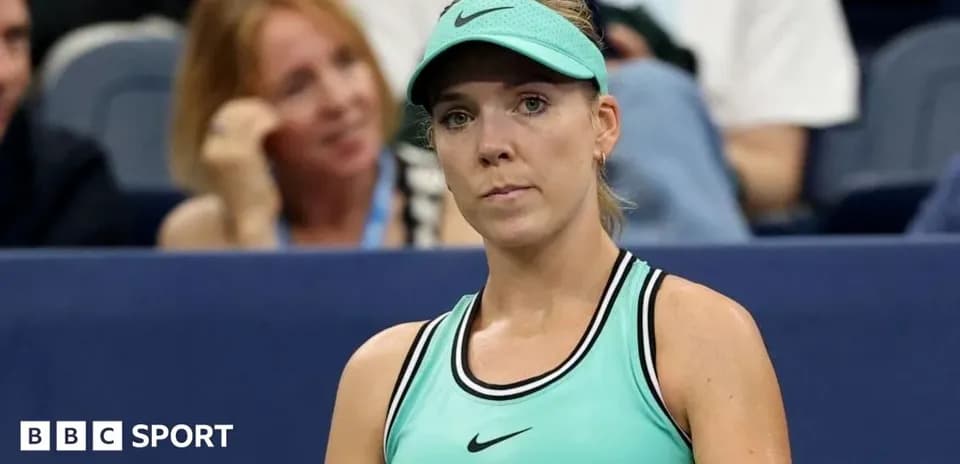 Tennis player in teal outfit during match