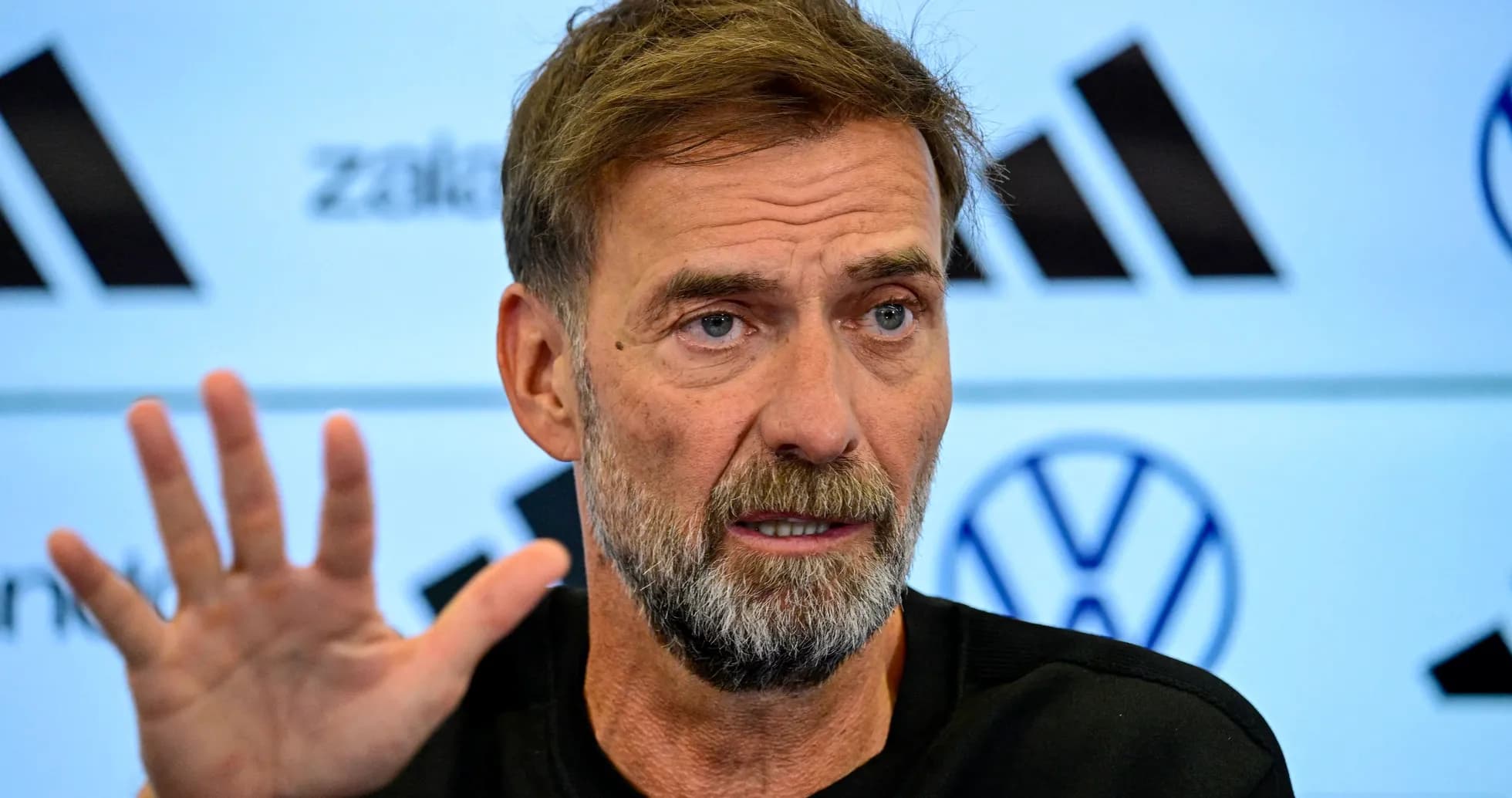 Manager speaking during a press conference