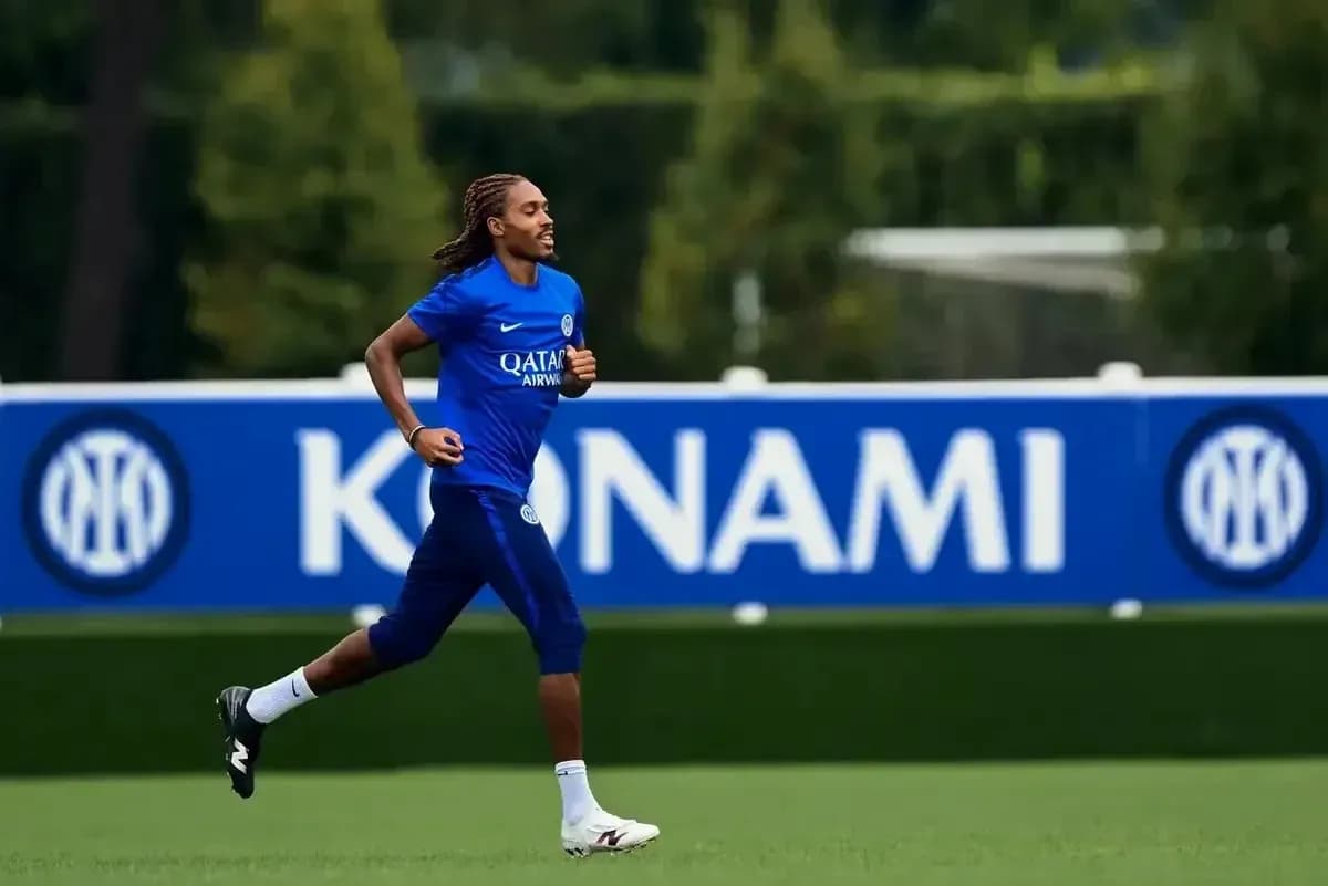 Player jogging during training session on field