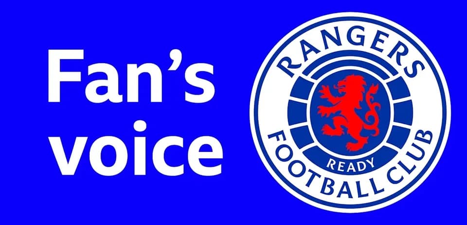 Rangers Football Club logo with text 'Fan's voice'