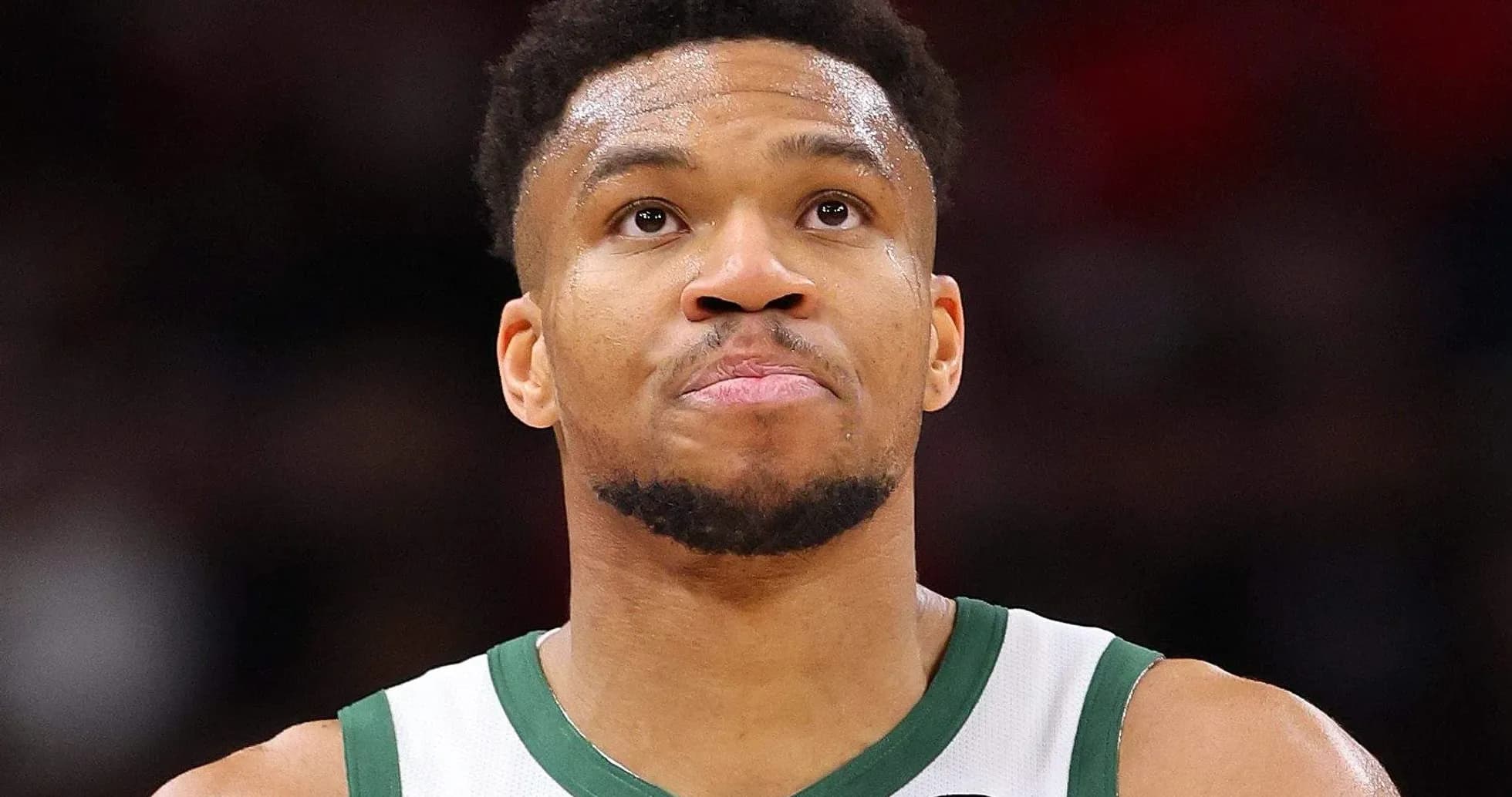 Basketball player looking up during game