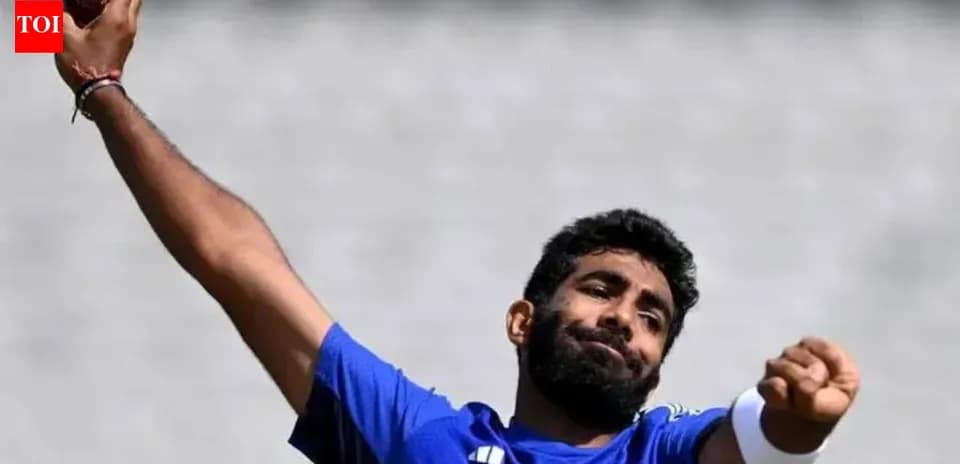 Cricketer bowling during a practice session