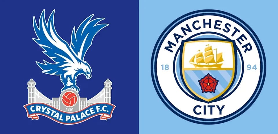 Logos of Crystal Palace and Manchester City