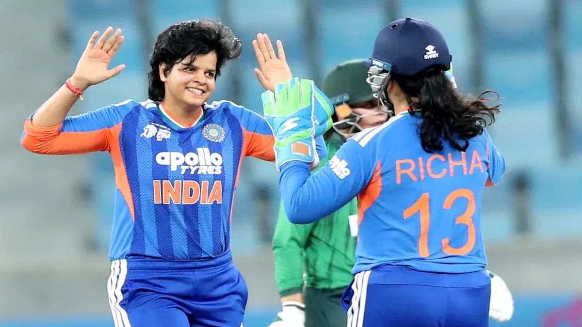 Indian players celebrating a wicket during match