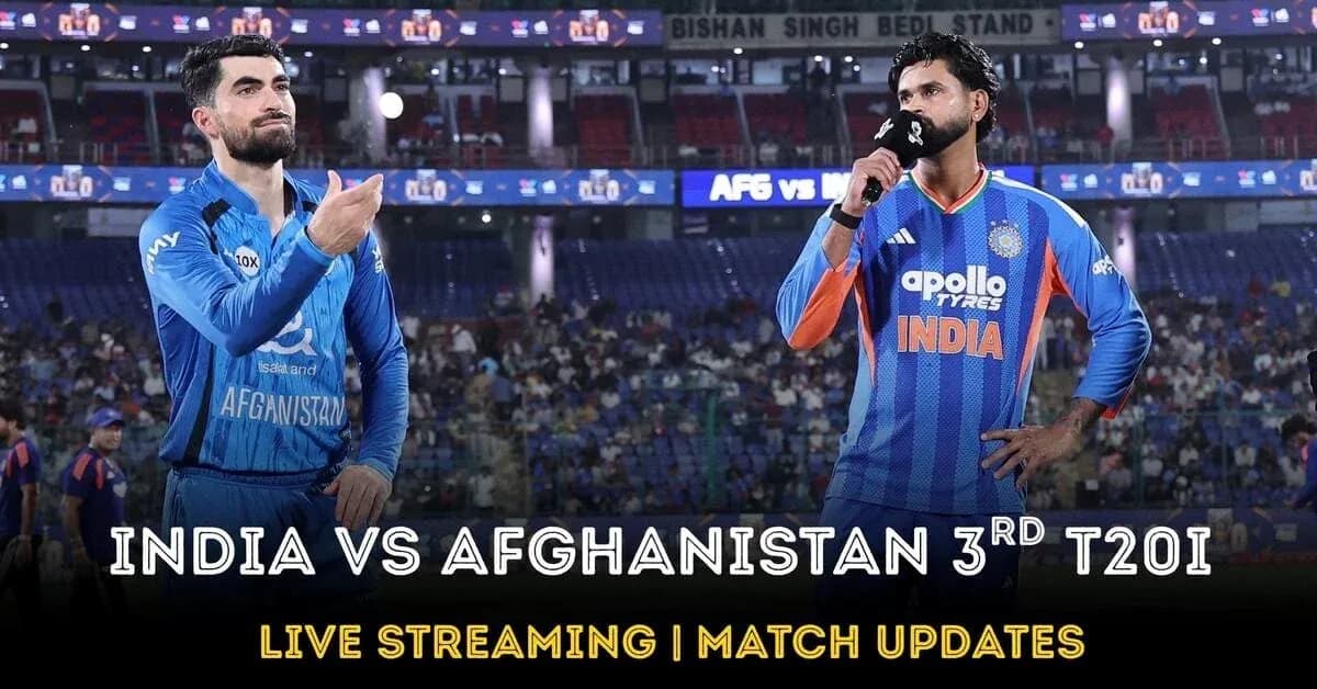 Players from India and Afghanistan at T20I match