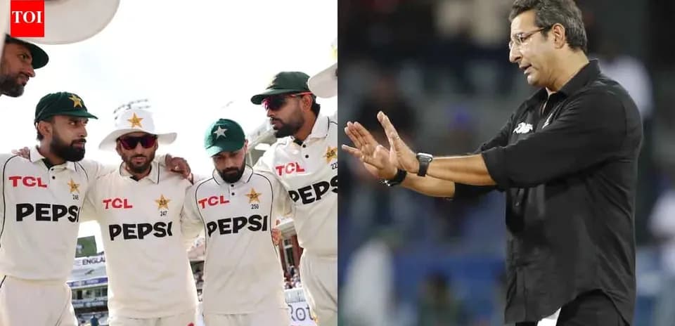 Pakistani cricket team huddling; coach giving instructions