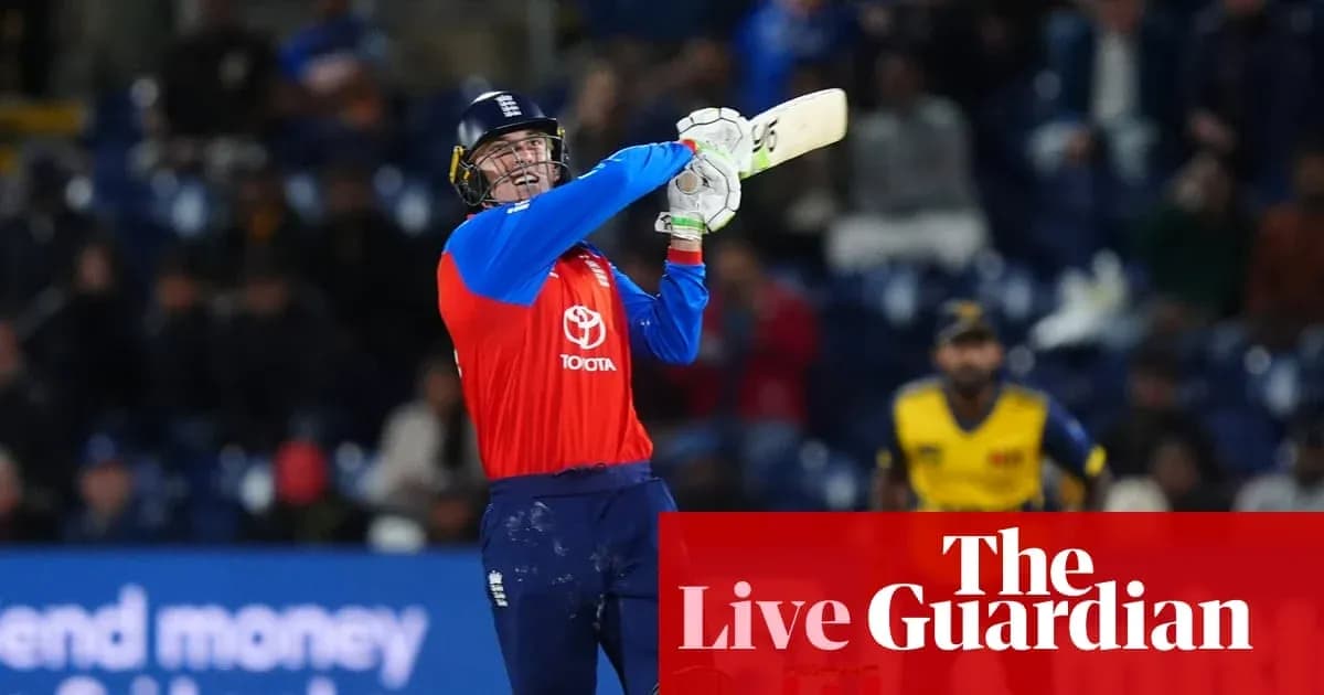 Batter hitting ball during cricket match action