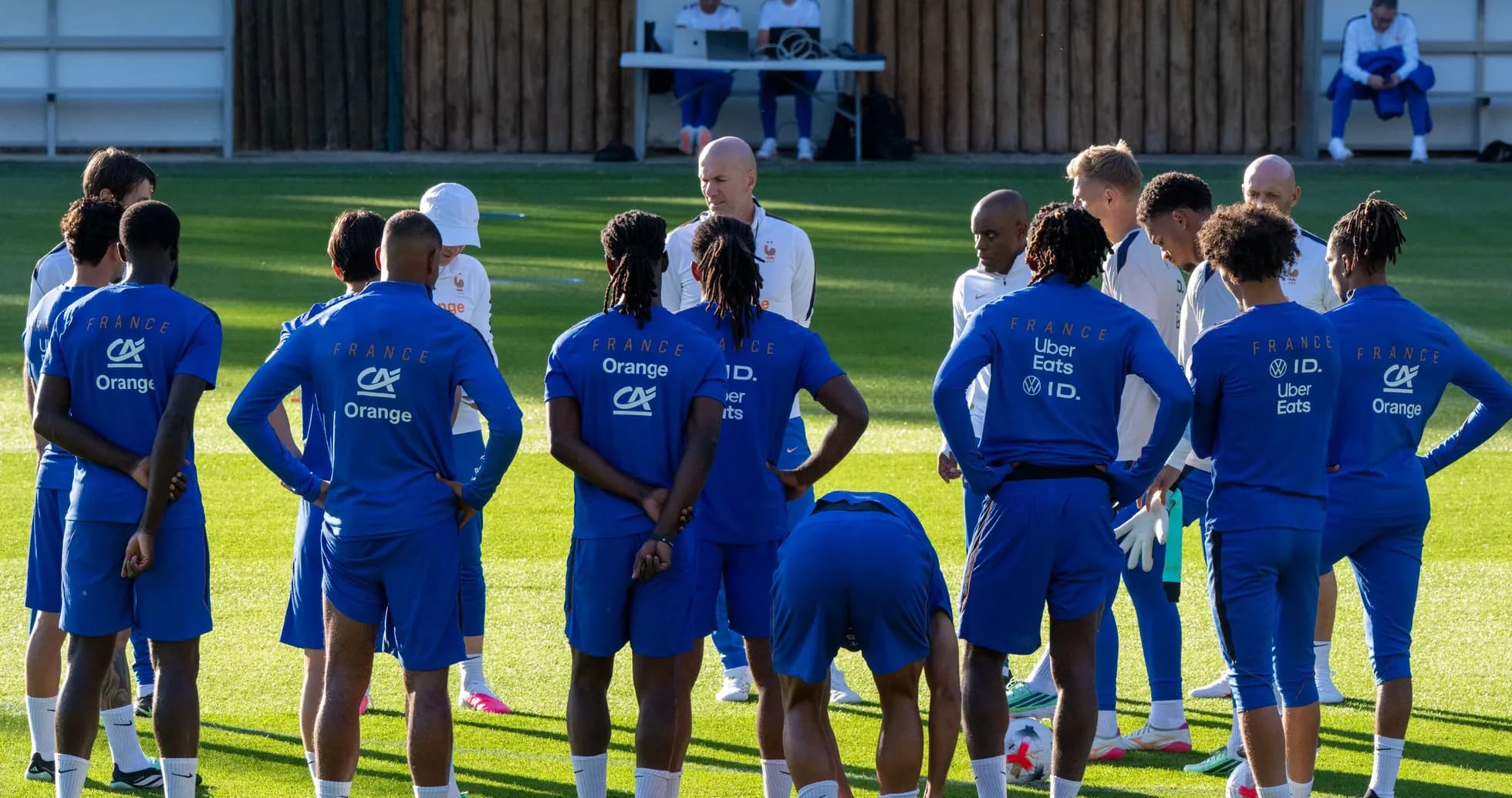 France national team in training session circle