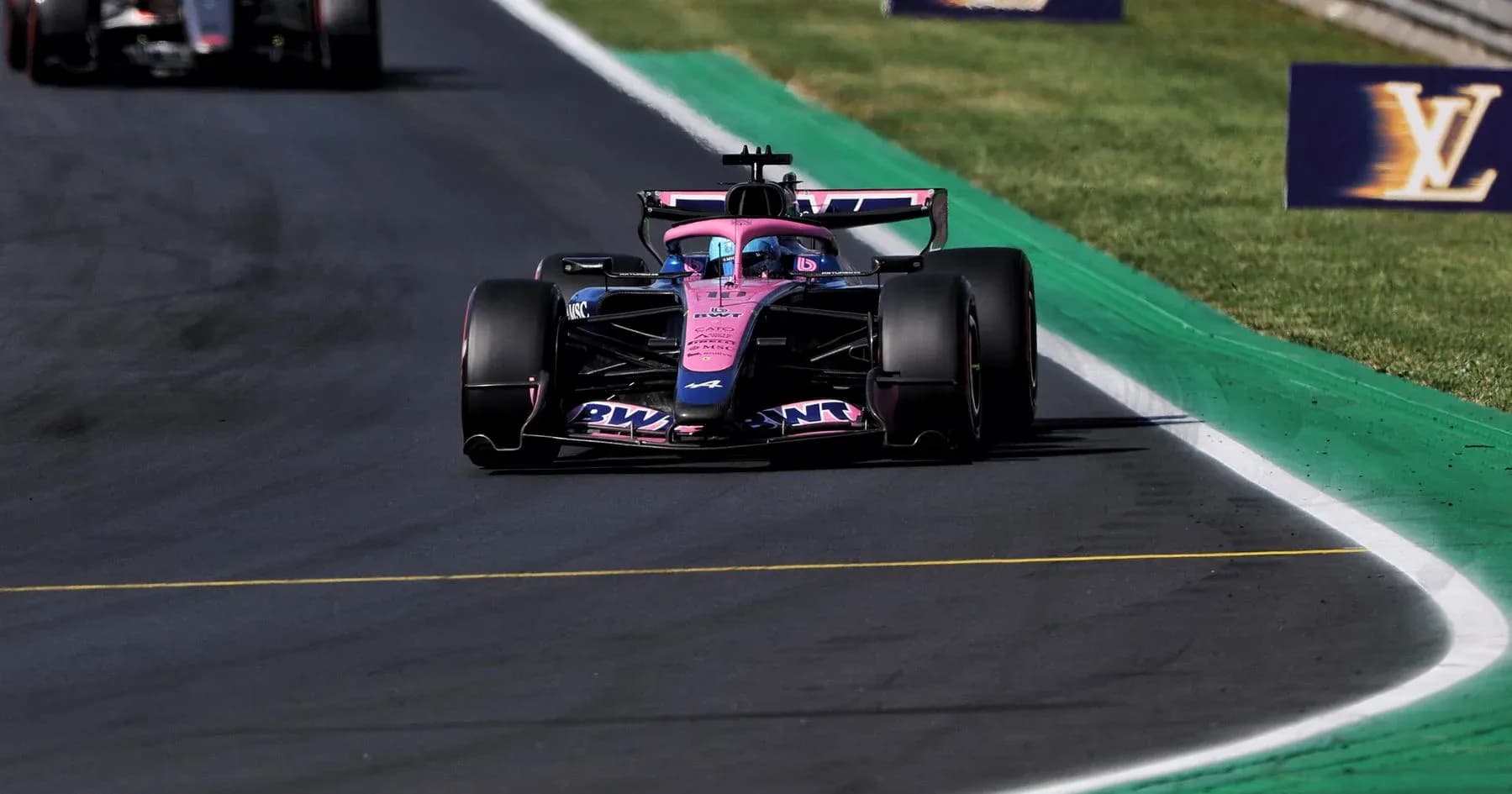 Racing car on track during Formula 1 event