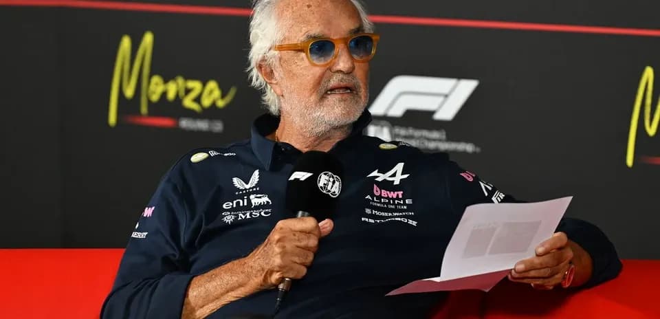 Team principal speaking at press conference in Monza
