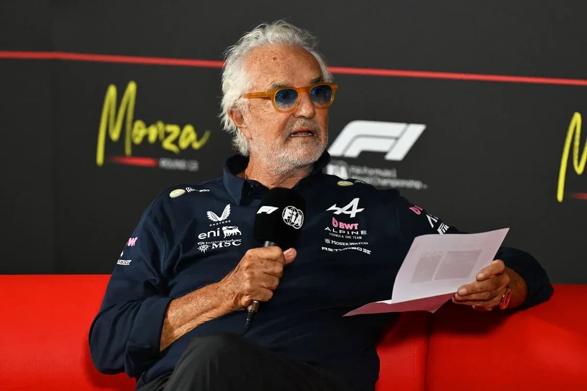 Team principal speaking at press conference in Monza