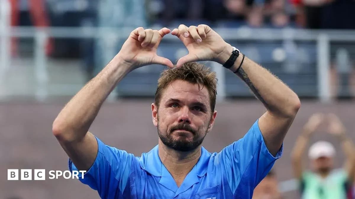 Player making heart gesture after match