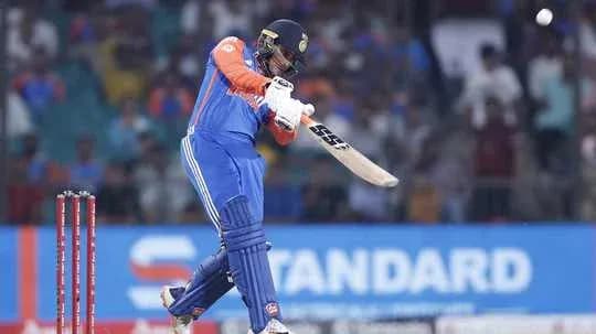 Batsman hitting the ball during cricket match