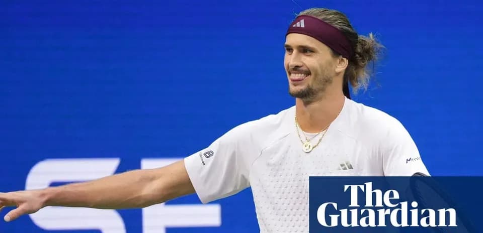 Tennis player gesturing during a match