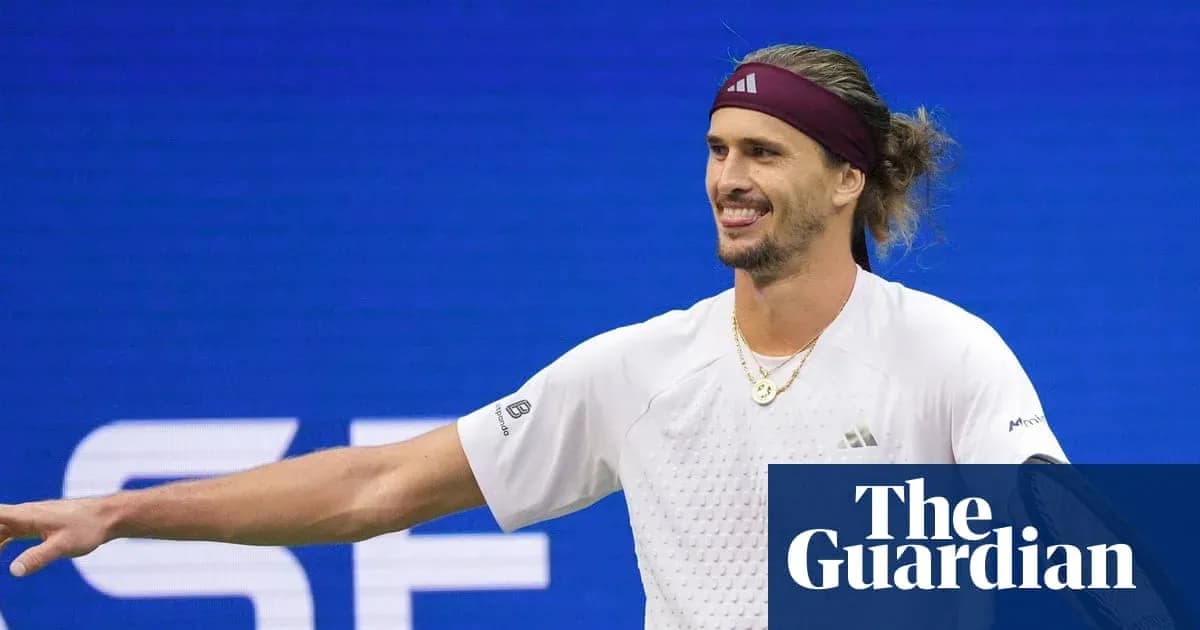 Tennis player gesturing during a match