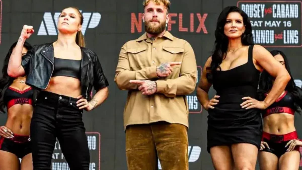 Ronda Rousey and Gina Carano at press event