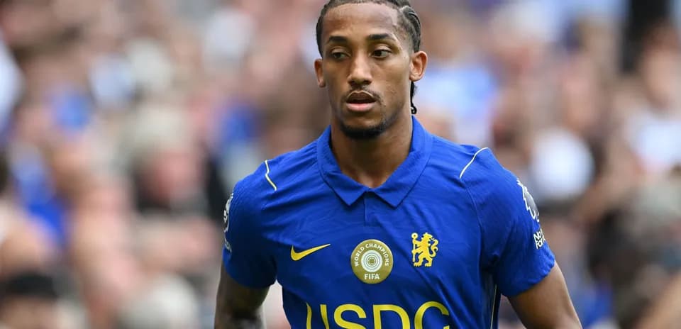 Player wearing Chelsea jersey during match