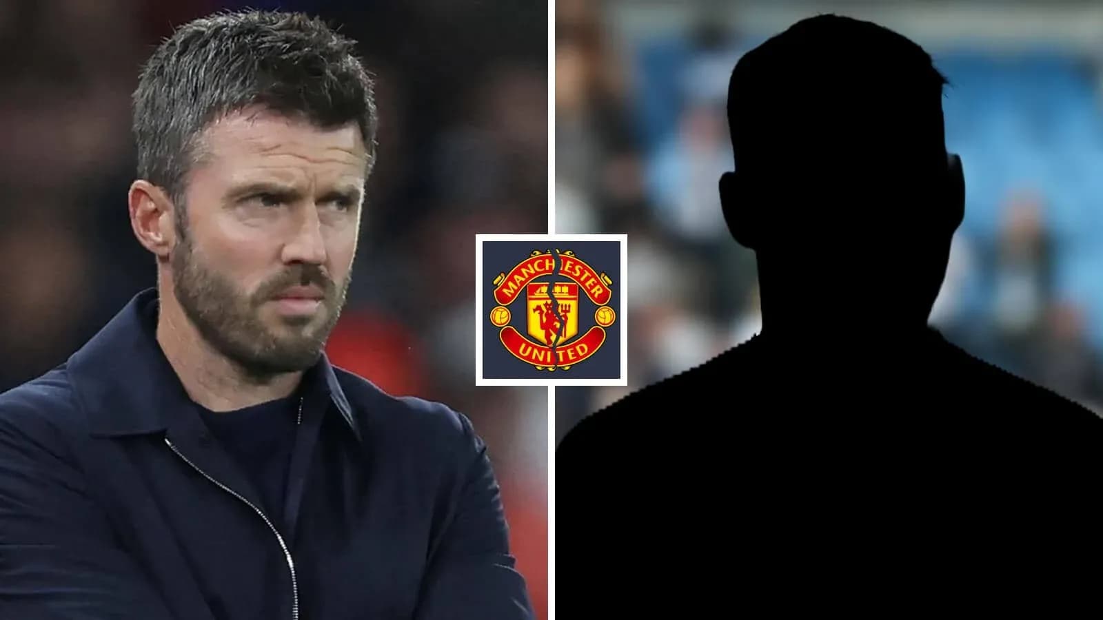 Manchester United manager and silhouette of player
