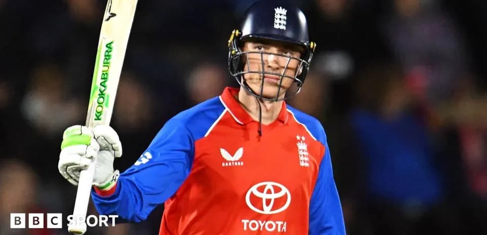 Batter celebrating after scoring runs in cricket match