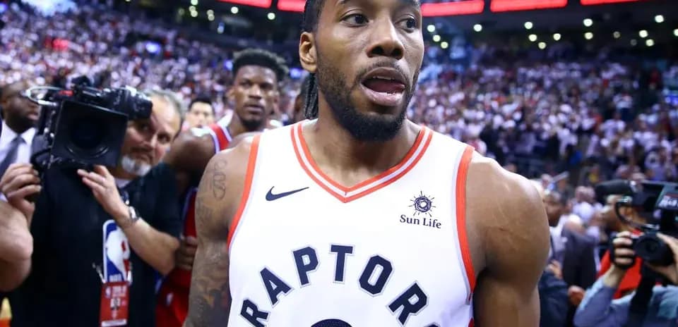 Kawhi Leonard leaving court after game with fans